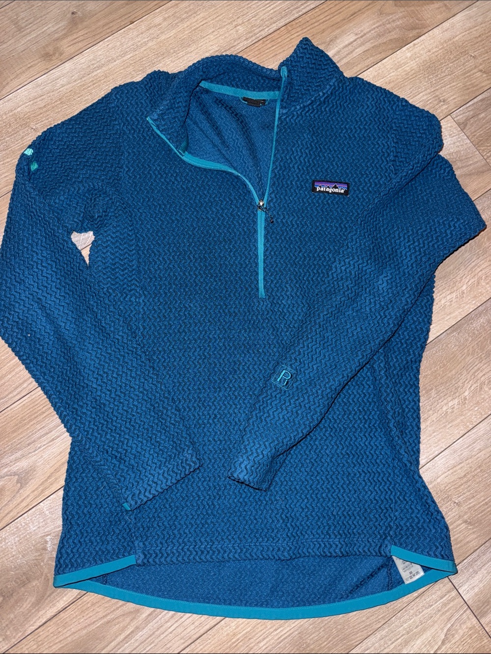 Patagonia Women’s Teal Textured Quarter-Zip Pullover
